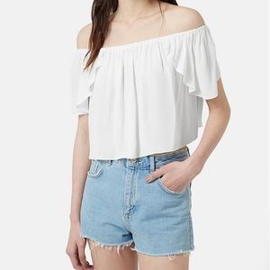Top shop Wrap Back Off the Shoulder Top